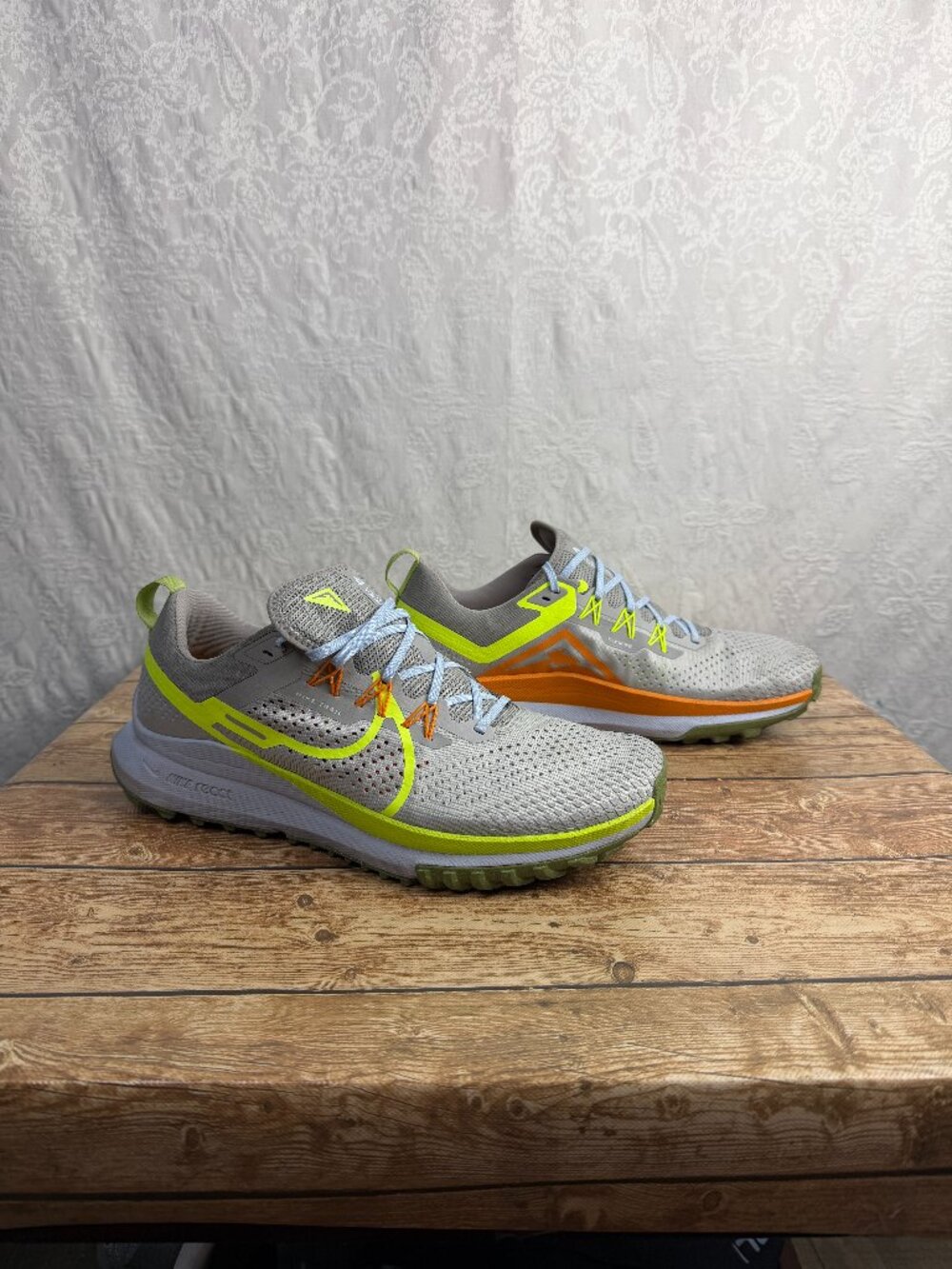 Nike React Pegasus Trail 4 Men’s Running Shoes Size 13 Gray Volt DJ6158-002 Nike